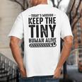 New Dad Est Keep Tiny Human Alive First Time Father's Day Big And Tall Men's T-Shirt Back Print