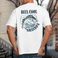 Reel Cool Grandpa Fishing Dad Father's Day Fisherman Big And Tall Men's T-Shirt Back Print