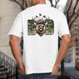 Retro Camo Dad Hunting Camouflage Deer Matching Big And Tall Men's T-Shirt Back Print