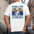 Vintage Pitbull Dad Like A Regular Dad But Cooler Big And Tall Men's T-Shirt Back Print