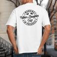 Warning Father Daughter Trip In Progress Trip With Dad Big And Tall Men's T-Shirt Back Print