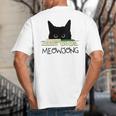 Women's Meowjong Cat Mahjong Chinese Game Cat Mom Dad Big And Tall Men's T-Shirt Back Print
