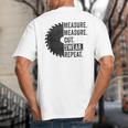 Woodworking Dad Measure Cut Swear Handyman Fathers Day Big And Tall Men's T-Shirt Back Print
