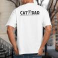 Worlds Best Cat Dad Ever Vintage Cat Dad Father Day Men Big And Tall Men's T-Shirt Back Print