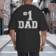 1 Dad Number One Father's Day Vintage Style Big And Tall Men's T-Shirt Back Print