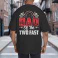 2 Year Old Racing Car Two Fast Birthday 2nd Family Dad Big And Tall Men's T-Shirt Back Print