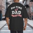2nd Second Time Dad It's a Girl Gender Reveal Dad Of 2 Kids Big And Tall Men's T-Shirt Back Print