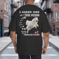 American Eskimo Dog Mom Eskie Dad Art Eskie Lover Quote Big And Tall Men's T-Shirt Back Print