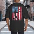 American Flag Vintage Baseball Flag Dad Mom Tee T-Shirt Big And Tall Men's T-Shirt Back Print