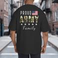 Army Graduation Proud Military Family Mom Dad Brother Sister Big And Tall Men's T-Shirt Back Print