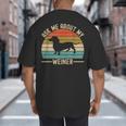 Ask Me About My Weiner Dachshund Dad Big And Tall Men's T-Shirt Back Print Ask Me About My Weiner Dachshund Dad Big And Tall Men's T-Shirt Back Print