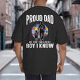 Autism Awareness For Proud Dad Support Autistic Kids Big And Tall Men's T-Shirt Back Print
