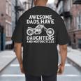 Awesome Dads Have Daughters And Motorcycles Men Fathers Day Big And Tall Men's T-Shirt Back Print