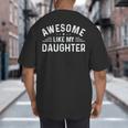 Awesome Like My Daughter Retro Men Dad Fathers Big And Tall Men's T-Shirt Back Print