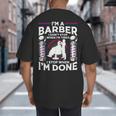 Barber s For Men Dad Hairstyling Humor Quote Small Big And Tall Men's T-Shirt Back Print