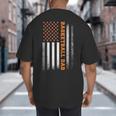 Basketball Dad USA US Flag Basketball Men Big And Tall Men's T-Shirt Back Print