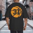 Basketball Player 31 Basketball Mom Dad Jersey Number 31 Big And Tall Men's T-Shirt Back Print