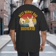 Best Bunny Dad Ever Rabbit Lover Father Pet Rabbit Big And Tall Men's T-Shirt Back Print