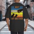 Best Cat Dad Ever Fist Bump For Fur Daddies Men Women Girls Kids Big And Tall Men's T-Shirt Back Print
