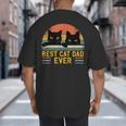 Best Cat Dad Ever Retro Style Cats Lover Big And Tall Men's T-Shirt Back Print