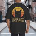 Best Cat Dad Ever Vintage Cat Daddy Fathers Day Big And Tall Men's T-Shirt Back Print
