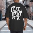 Best Cat Dad Fathers Day Men Kitty Daddy Papa Christmas Meow Big And Tall Men's T-Shirt Back Print