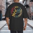 Best Dad In The World Father's Day Vintage Dad Big And Tall Men's T-Shirt Back Print