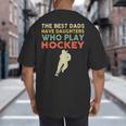 The Best Dads Have Daughters Who Play Hockey Vintage Big And Tall Men's T-Shirt Back Print