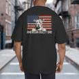 Best Dog Dad Ever American Flag American Bully Dad Big And Tall Men's T-Shirt Back Print