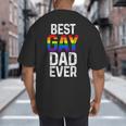 Best Gay Dad Ever LGBTQ Big And Tall Men's T-Shirt Back Print