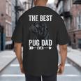 Best Pug Dad Ever Fathers Day Cute Daddy Dad Pug Big And Tall Men's T-Shirt Back Print
