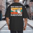 Best Shih Tzu Dad Ever Shih Tzu Big And Tall Men's T-Shirt Back Print