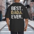 Birthday Fathers Day Christmas For Dada Dada From Granddaughter Grandson Best Dada Big And Tall Men's T-Shirt Back Print
