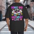 Bonus Dad Of The Birthday Girl Rolling Skate Bday Family Big And Tall Men's T-Shirt Back Print