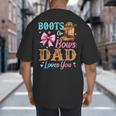 Boots Or Bows Dad Loves You Gender Reveal Daddy Big And Tall Men's T-Shirt Back Print