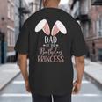 Bunny Dad Of The Birthday Princess Matching Family Big And Tall Men's T-Shirt Back Print