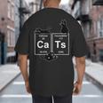 Cat Chemistry Periodic Table Cat Dad Cat Mom Big And Tall Men's T-Shirt Back Print Cat Chemistry Periodic Table Cat Dad Cat Mom Big And Tall Men's T-Shirt Back Print