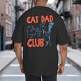 Cat Dad Club Life Is Better With Cats Cat Dad Retro Big And Tall Men's T-Shirt Back Print