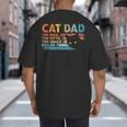 Cat Dad The Man The Myth Snack Dealer Fathers Day Big And Tall Men's T-Shirt Back Print