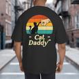 Cat Daddy Vintage Cat Lover Cat Dad Fathers Day Big And Tall Men's T-Shirt Back Print