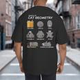 Cat Geometry Math Cat For Cat Dad Cat Mom Kids Big And Tall Men's T-Shirt Back Print
