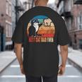 Cat Loving Daddy Fathers Day Mens None Best Cat Dad Ever Paw Fist Bump Fathers Day TeeShirt Small US Big And Tall Men's T-Shirt Back Print