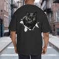 Cat Torn Cloth For Cat Lover Cat Dad Cat Mom Big And Tall Men's T-Shirt Back Print