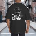 The Catfather Fathersday Best Birthday Cat Dad Big And Tall Men's T-Shirt Back Print