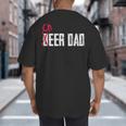 Cheer Dad Beer Dad Cheerleading Father Father's Day Big And Tall Men's T-Shirt Back Print