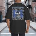 Cheer Dad Daddy Bow Sport Cheerleader Cheerleading Blue Big And Tall Men's T-Shirt Back Print Cheer Dad Daddy Bow Sport Cheerleader Cheerleading Blue Big And Tall Men's T-Shirt Back Print