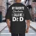 Cheer Dad My Favorite Cheerleader Calls Me Dad Big And Tall Men's T-Shirt Back Print