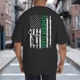 Cheer Dad Flag Green Cheerleading Big And Tall Men's T-Shirt Back Print Cheer Dad Flag Green Cheerleading Big And Tall Men's T-Shirt Back Print