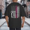 Cheer Dad Flag Pink Cheerleading Big And Tall Men's T-Shirt Back Print
