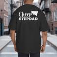 Cheer Stepdad Cheerleading Step Dad Cheerleader Stepfather Big And Tall Men's T-Shirt Back Print